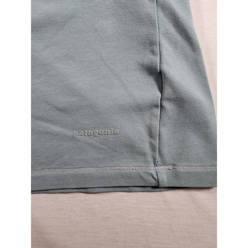 Patagonia Womens Large Blue Organic Cotton Blend Polo Long Sleeve V-Neck Shirt - Picture 6 of 8